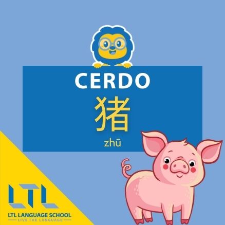 Gráfica del cerdo en chino