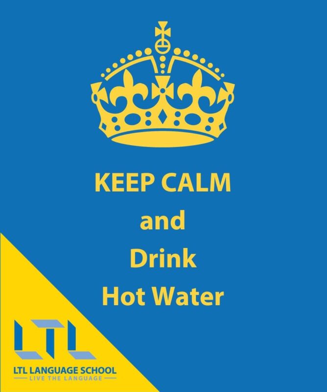 Keep calm and drink hot water